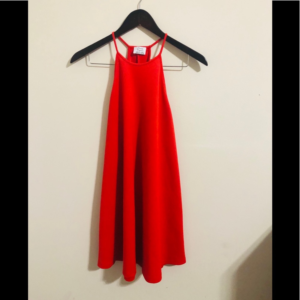 Bright red Zara sundress